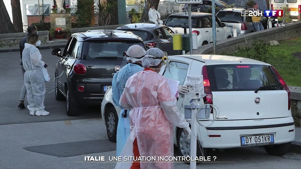 Des patients oxygénés dans leur voiture faute de place, scènes surréalistes en Italie