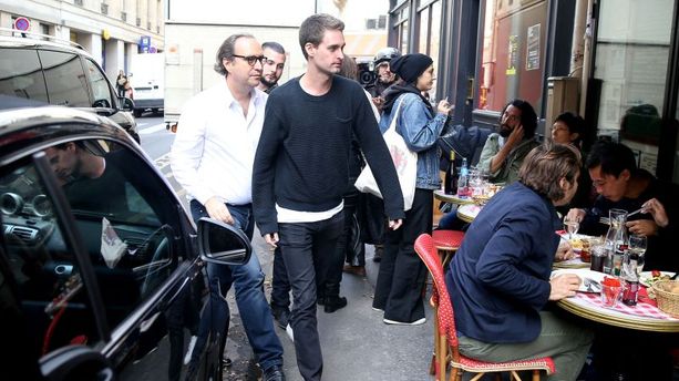 PHOTOS : Xavier Niel et Evan Spiegel (Snapchat) ont déjeuné ensemble 