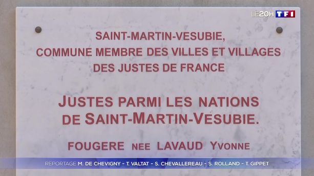 Le souvenir des Justes parmi les nations de Saint-Martin-Vésubie