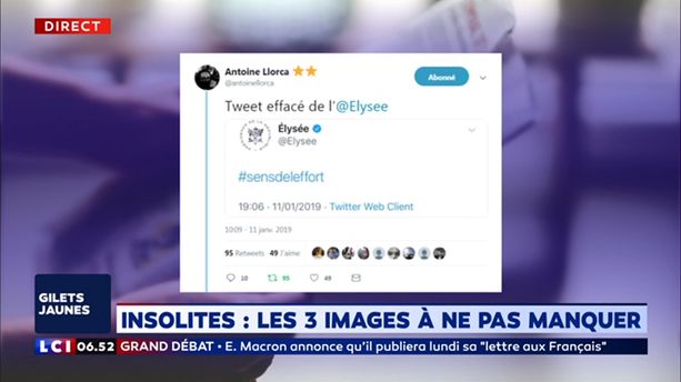 "#sensdeleffort" : le Tweet effacé de l'Élysée